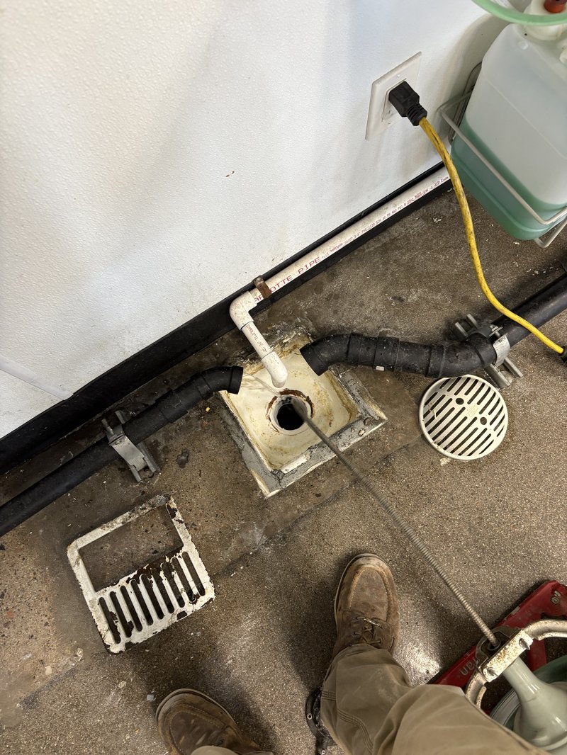 Drain snaking a floor drain in Peoria AZ